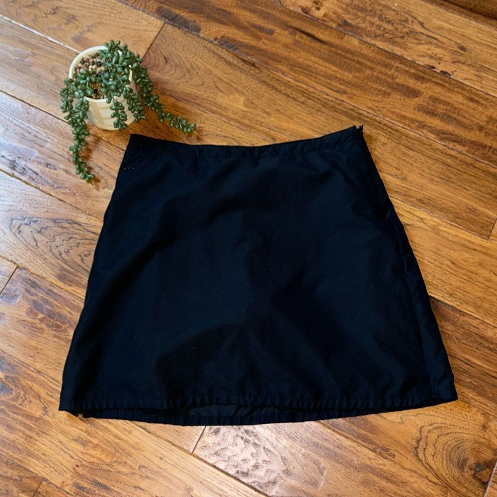 Patagonia Black Skirt with shorts underneath